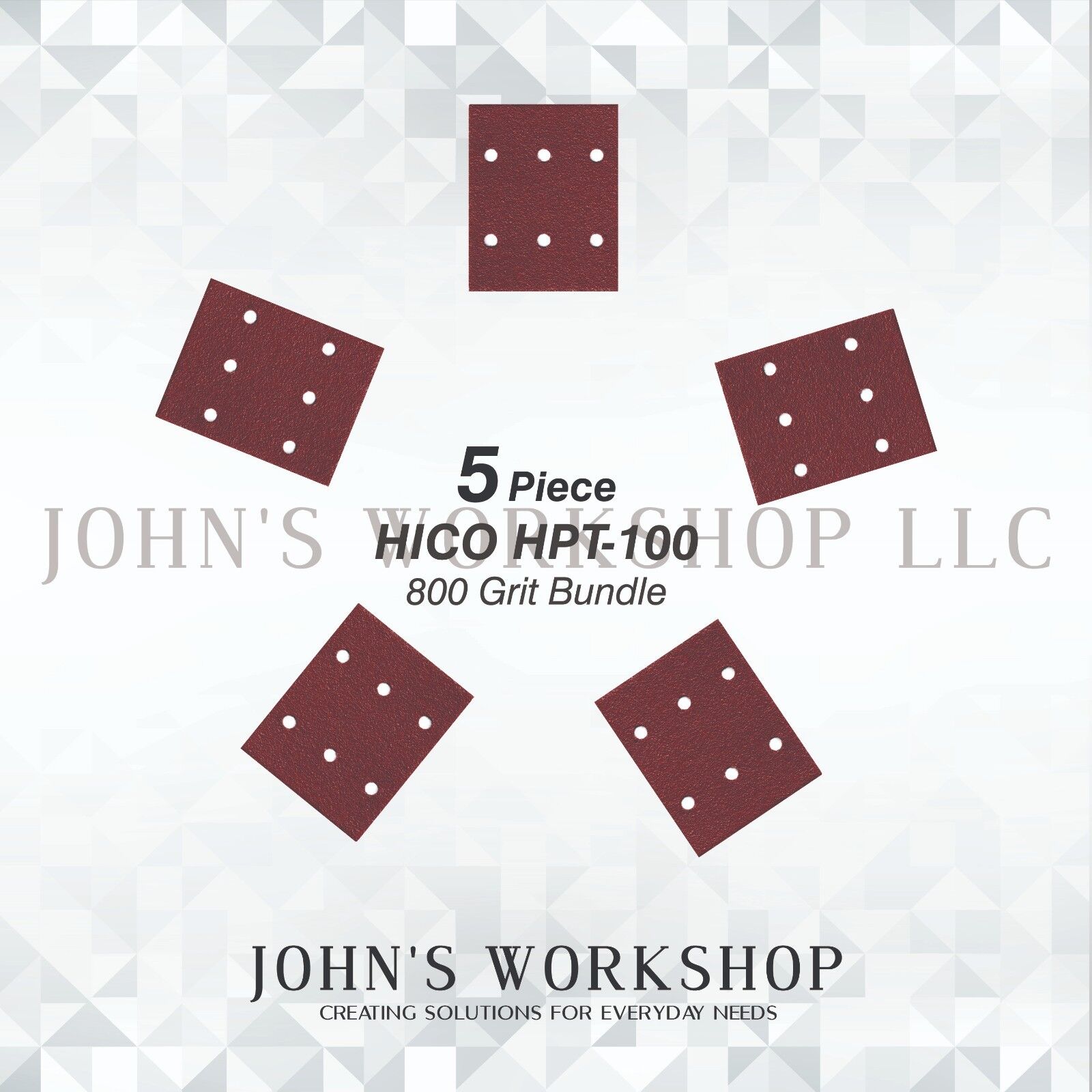 Super sale HICO HPT-100 - 1 San Jose Mall 4 Sheet 800 No-Slip 5 Sandpaper Bund Grit