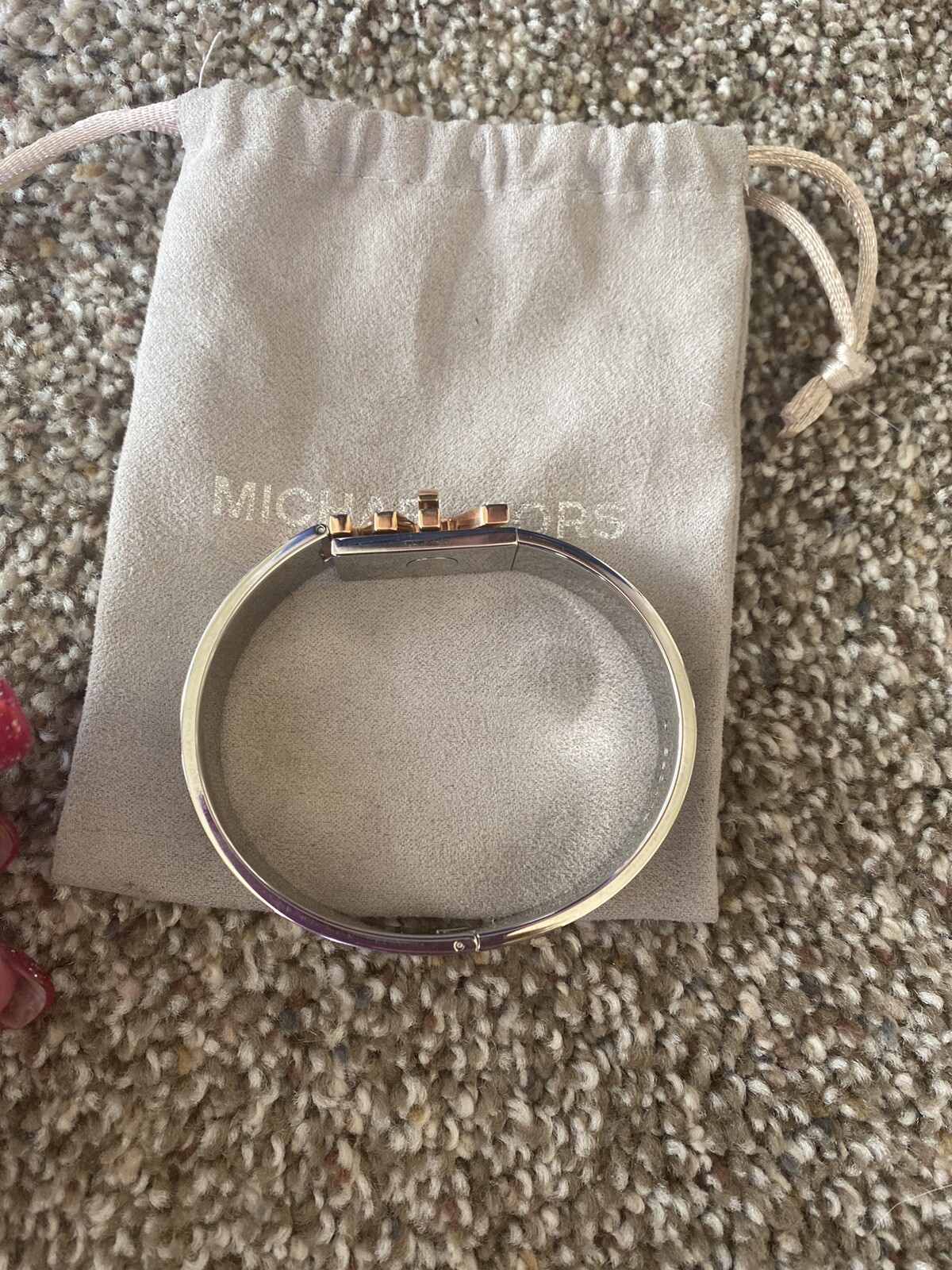 Michael Kors Rose Gold Hinge Closure Bracelet RARE Gem