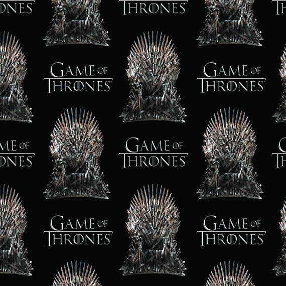 SALE GAME OF THRONES THE IRON THRONE 100% COTTON FABRIC BTHY