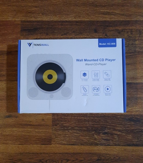 Tenswall Wall-Mounted CD/DVD Player