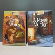 Lot of 2 HB Books From the Castleton Manor Library Bitter Word & A Novel Murder