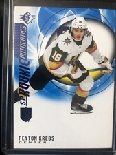 2020-21 SP Hockey Base Rookie Authentics Blue Peyton Krebbs Vegas Golden Knights