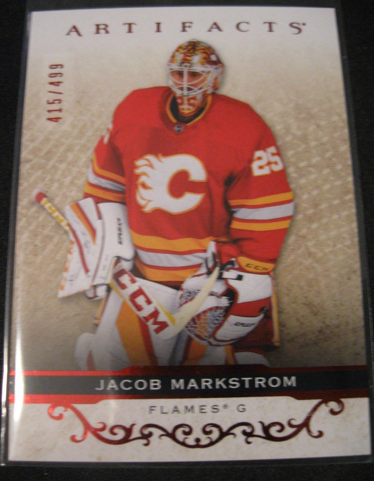 JACOB MARKSTROM 2021-22 NHL Upper Deck Artifacts RUBY #46 Calgary Flames 415/499