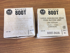 2 Allen Bradley 800T-D6JA Jumbo Mushroom head push button ser N  unused