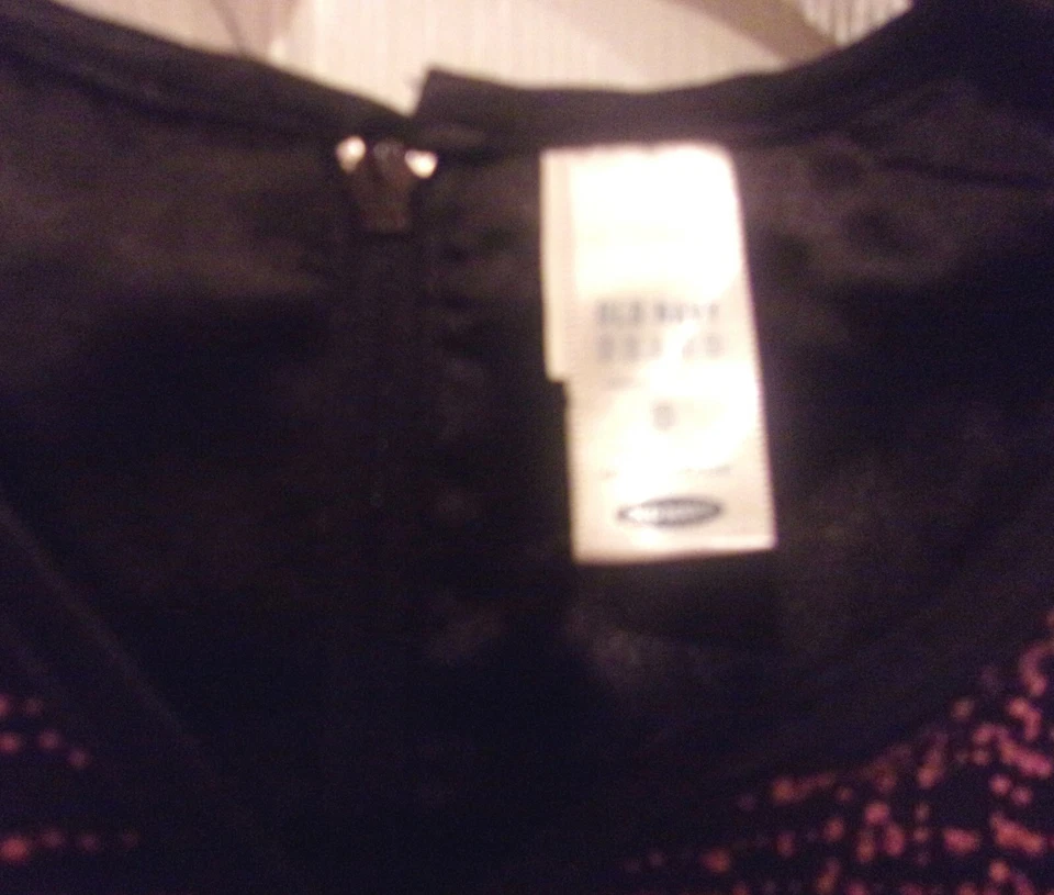 Niñas ANTIGUO AZUL MARINO ~ VESTIDO SUÉTER NEGRO ROSA ~ talla 8 ~ NUEVO ~ fiesta ~ línea A $35 Foto 3 de 4