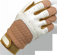 Biltwell Mens Bantam Leather/textile Motorcycle Gloves White/tan Xs Biltwell Mens Bantam Leather/textile Motorcycle Gloves White/tan Xs