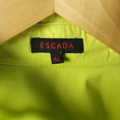 Escada limettengrüne Bluse mit Knöpfen - Langarm - Größe 42 - Bild 2 von 8