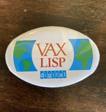 Vintage VAX LISP Computers Digital Equipment Corporation Pinback Button Pin Ad