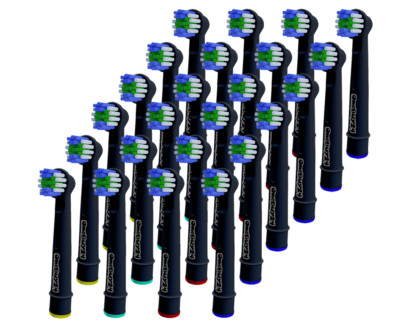 24 Pcs. Replacement Brush Heads Compatible with Oral-B Brushes BLACK