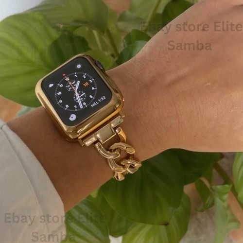 LUXURY PREMIUM Apple Watch Band Gold Silver With Tool Stainless Steel Silver - Bild 2 von 21