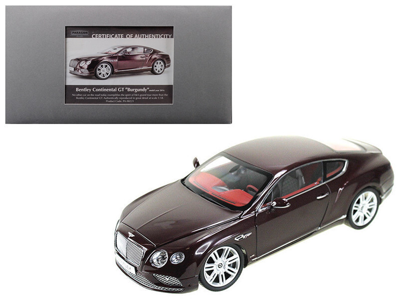 Paragon 2016 Bentley Continental GT Coupe Burgundy 1/18 Diecast