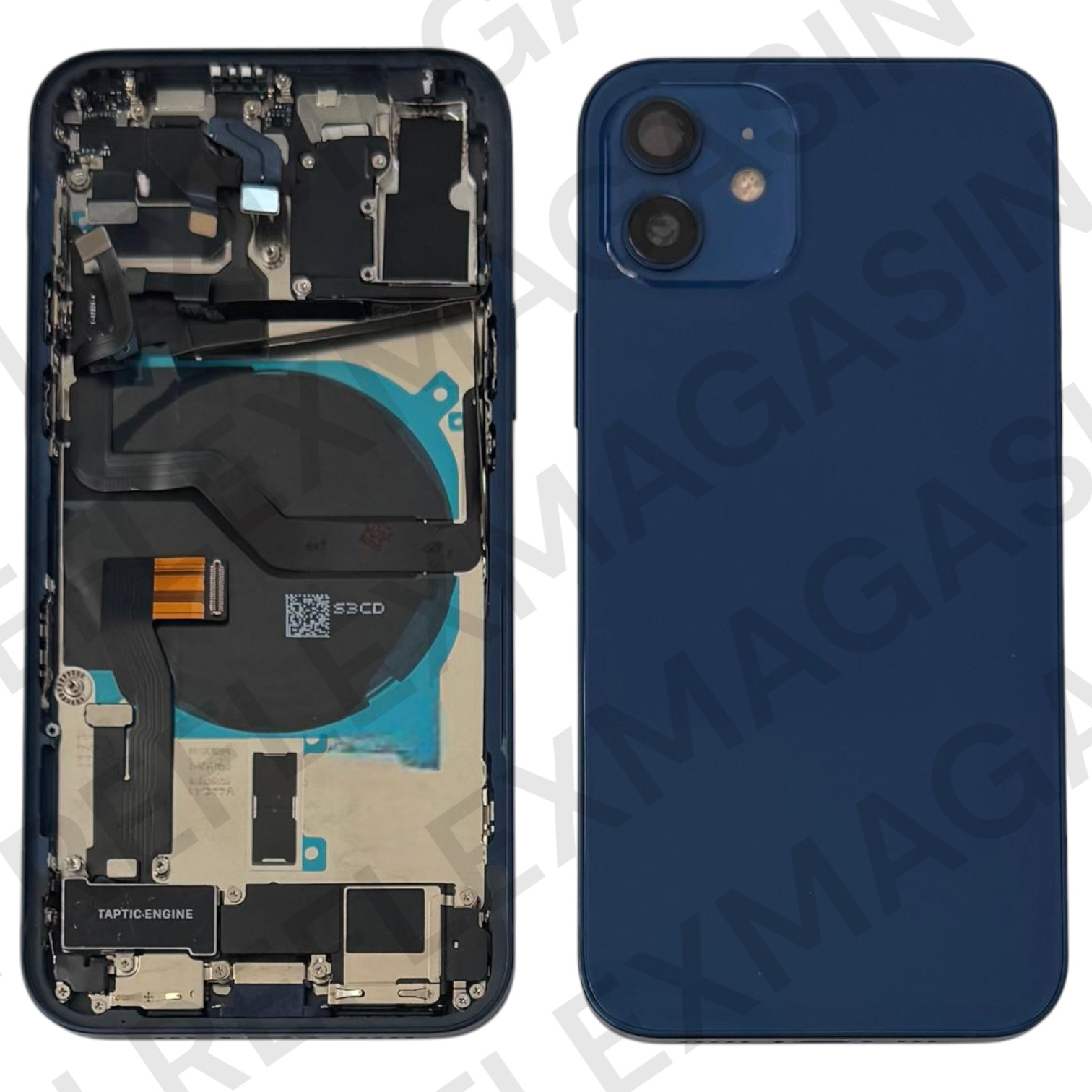 Châssis iPhone 12 complet coque arrière usée rénovation verte US