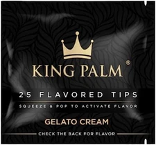 King Palm | Flavored Filter Tips | Gelato Cream | 25 Pack | Rolling Tips