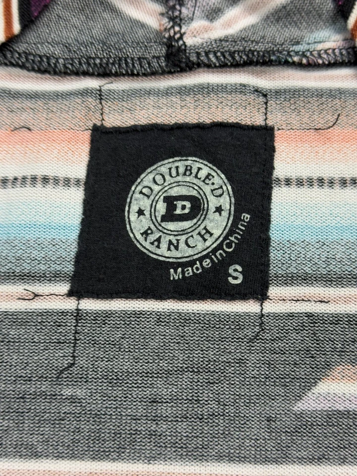 Double D Ranch Serape Top Small Southwestern Western Rodeo Short Sleeve - Image 4 of 4