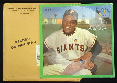 1964 Auravision Willie Mays - 33 1/3 RPM sports record - HOF W/ Orig. Envelope