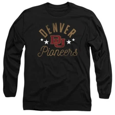 University of Denver Adult Long Sleeve T-Shirt Pioneers, Black, S-3XL