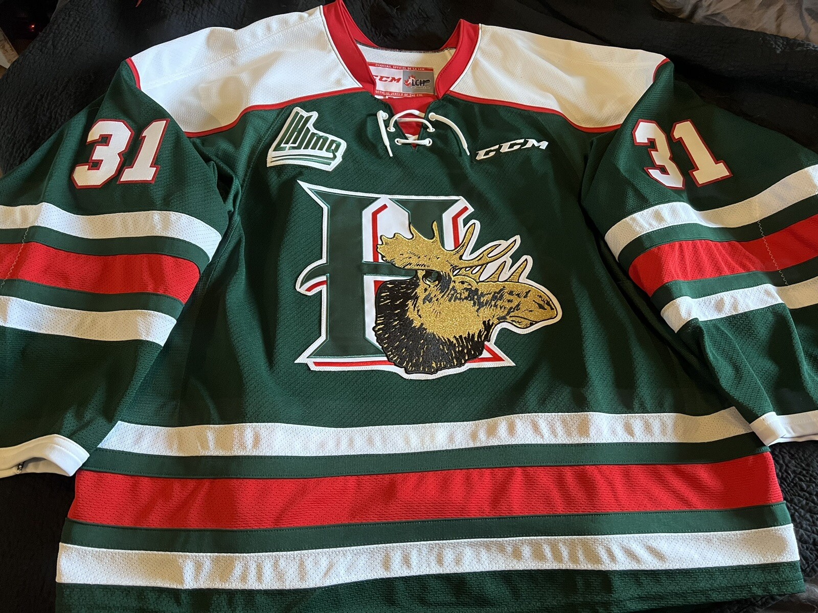 Halifax Mooseheads QMJHL Green Third goalie Cut Jersey Customized eBay