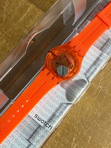 SWATCH New Gent SUOO 100 Orangish Lacquered NUOVO NEW - RARE RARE - Foto 5 di 7
