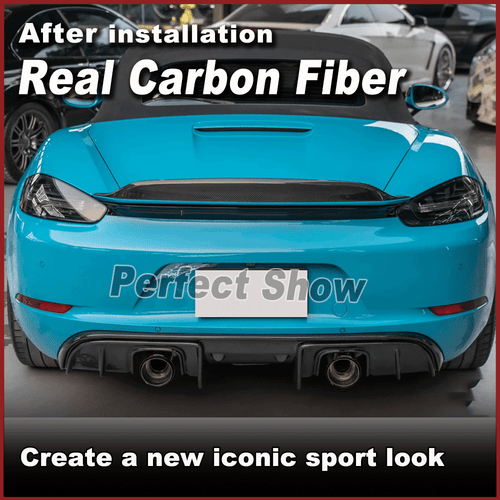 Carbon Spoiler Heckspoiler Lippe Heckansatz Passt für Porsche 718 Boxster 16-19 - Picture 3 of 11