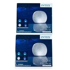 Intex LED Pool Light Globe Inflatable 9" 4 Modes Battery Operated 2-Pack