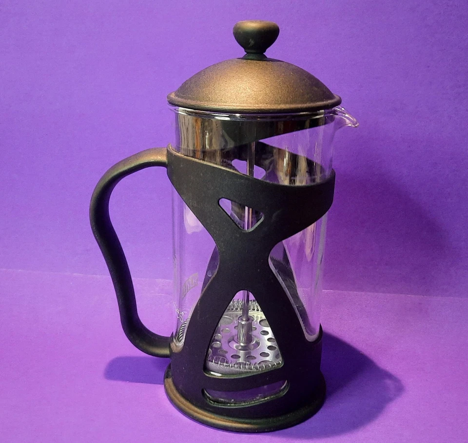 ☕️ Idylc Home Kona Prensa Francesa 4 Tazas Cafetera Vidrio Plástico Negro  Foto 4 de 4