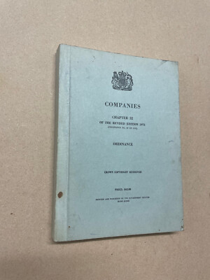 Laws Of Hong Kong - Companies Ordinance - Chapter 32 - Revised Edition 1975 - HB