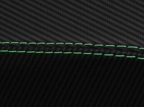 Fits 2016-2020 Chevrolet Malibu Carbon Fiber Console Armrest Cover Green Stitch
