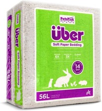 PETSPICK Uber Soft Paper Pet Bedding for Small Animals, Confetti Multi, 56 L