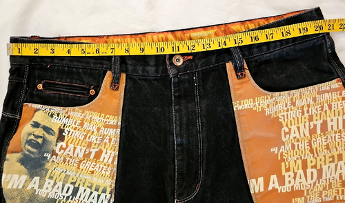 Vtg. Platinum FUBU Work Jean W42 L34 Muhammed Ali Jeans 5 Pockets Unworn ? - Picture 2 of 18