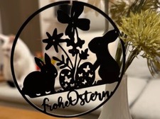Osterhase Aufhänger SET Frohe Ostern Stände...