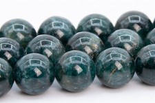 10MM Genuine Natural Deep Blue Green Apatite Beads Grade A Round Loose Beads