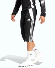 NEW MEN'S ADIDAS TIRO 3/4 SOCCER SHORTS  PANTS ~ SIZE MEDIUM  #IJ7671 B