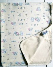 De Colección Baby Tykes Manta Amarillo Algodón Elefante León Bloques Vagón EE. UU. Doble Capa