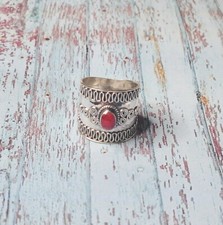 925 Sterling Silver Genuine Coral Ring Size 9 Boutique BNWT