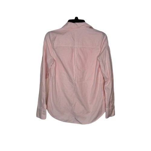 J.Crew Women's Top Shirt Embroidered Striped Long Cuffed Sleeve Button Pink XS - Picture 7 of 10