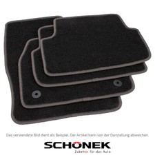 SCHÖNEK Veloursmatten Textilmatten Fußmatten für FORD FOCUS 3 bis 03.2015 4-tlg 