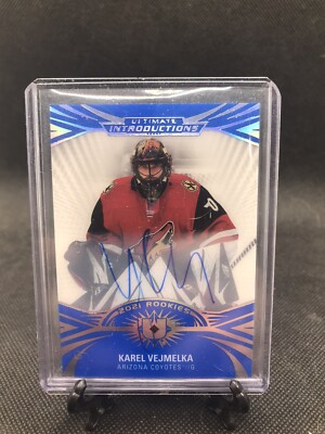 2021-22 UD Ultimate Hockey Karel Vejmelka Ultimate Introductions Auto ...