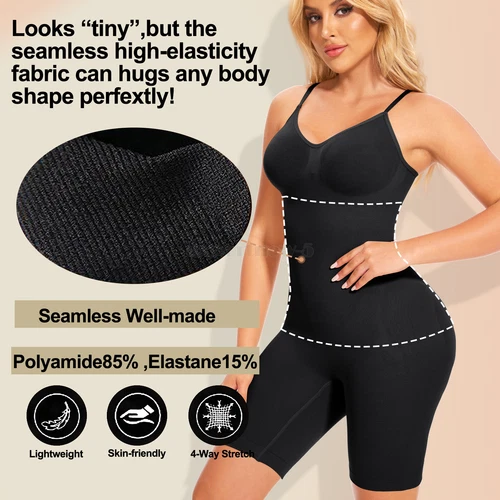 Tummy Control Bodysuit Sculpting Body Shaper Tank Top Shapewear Snatched Waist - Picture 3 of 35