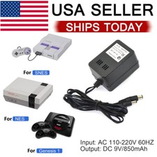 US Plug AC Power Supply Charger Adapter Cable For Nintendo NES SNES GENESIS 1