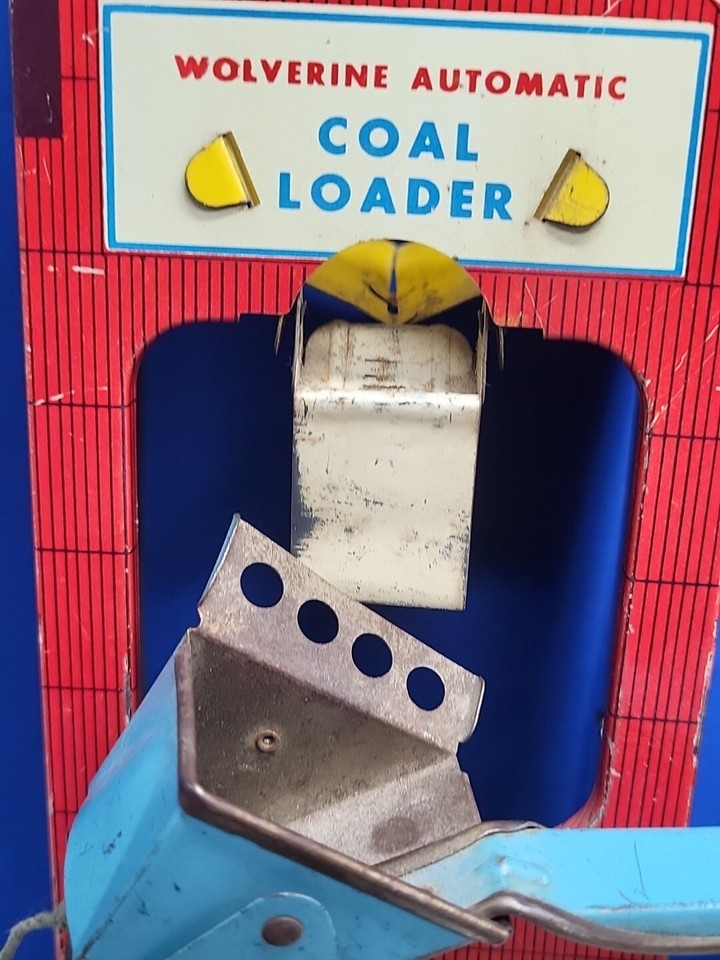 VINTAGE Tin Litho Wolverine Coal loader fun toys Vintage USA MADE