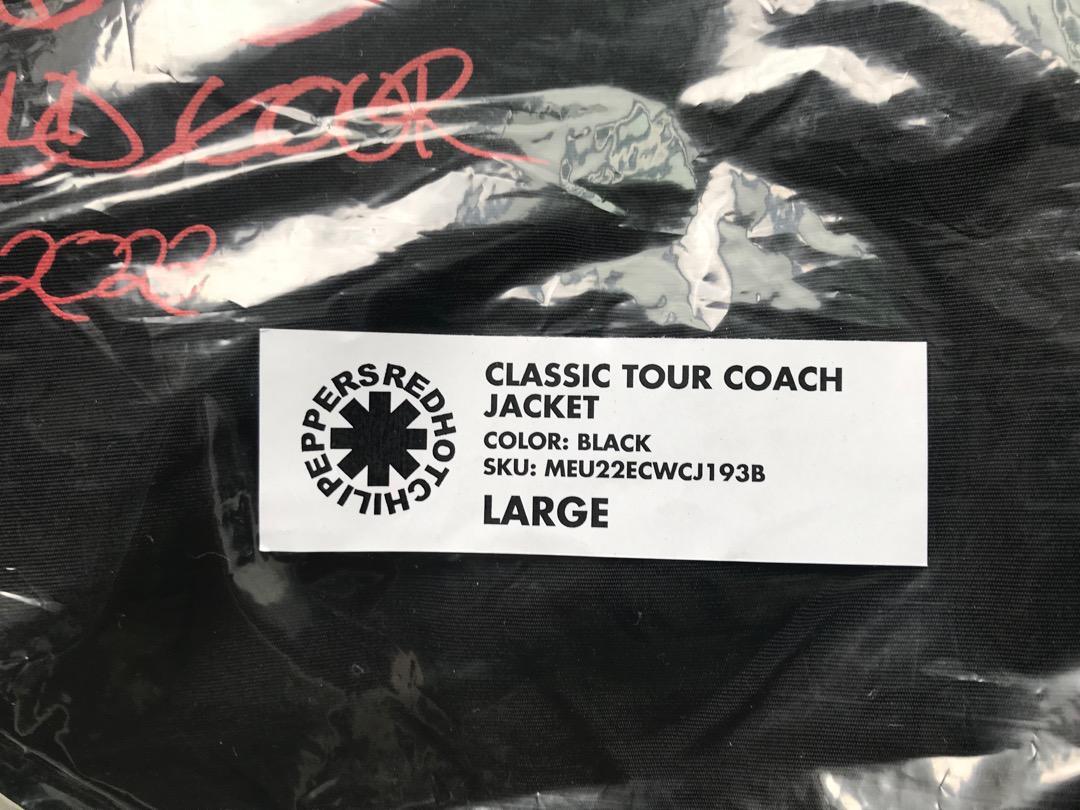RED HOT CHILI PEPPERS TOUR COACH JACKET Large Black Super RED HOT CHILI PEPPERS TOUR COACH JACKET Large Black Super