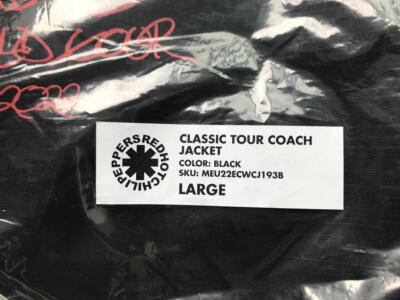 RED HOT CHILI PEPPERS TOUR COACH JACKET Large Black Super
