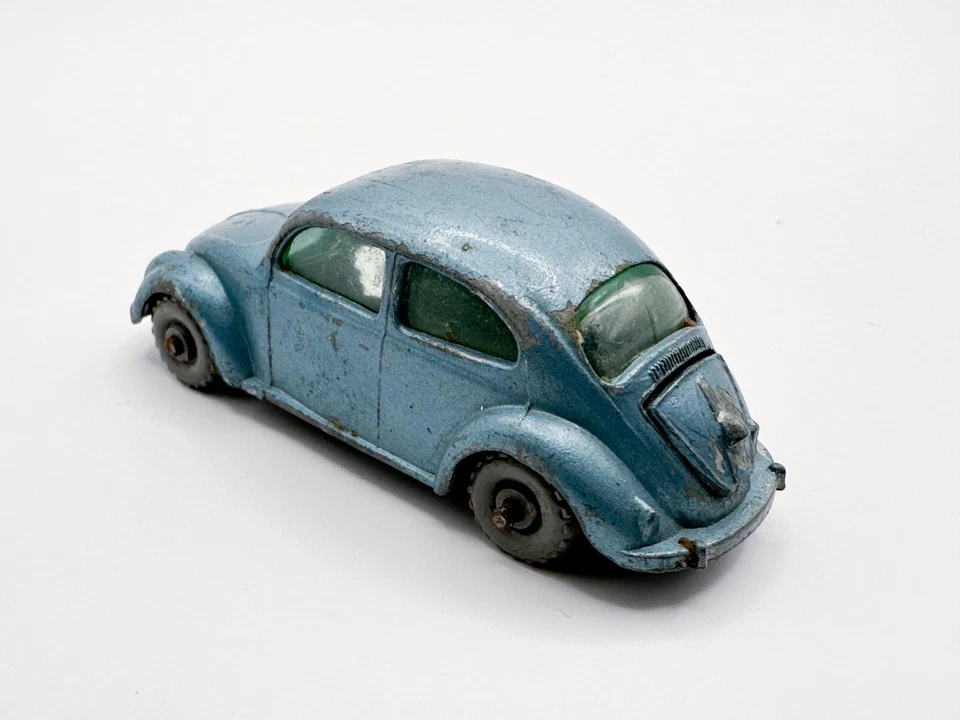 MOKO LESNEY MATCHBOX # 25B VW BEETLE VOLKSWAGEN 1200 BERLINA DIECAST AZUL 1960 Foto 2 de 4