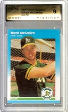 1987 FLEER UPDATE #U-76 MARK MCGWIRE A'S MGS 9 9289