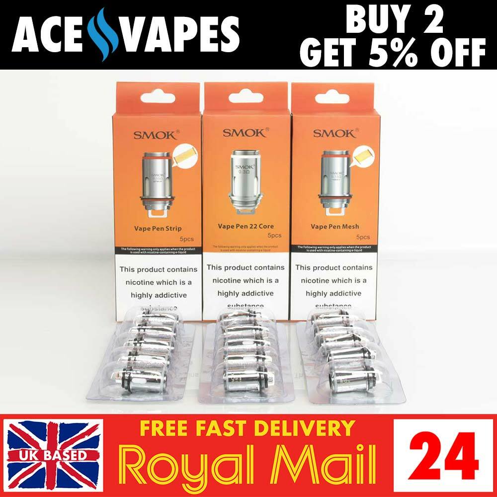 SMOK PEN 22 COILS | 0.3 Ohm Dual Core | STRIP 0.15 Ohm | MESH 0.15 Ohm VAPE 