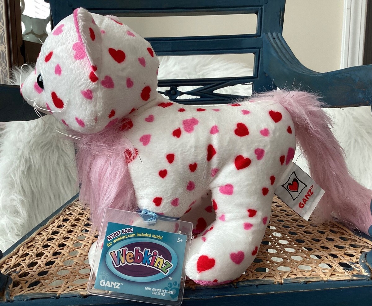 WEBKINZ LOVELY LOVE KITTEN HM748 - NEW W/SEALED CODE - HARD