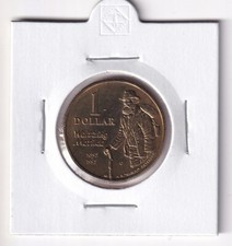 AUSTRALIAN: 1995 $1 WALTZING MATILDA C CANBERRA MINTMARK UNC COIN #5675