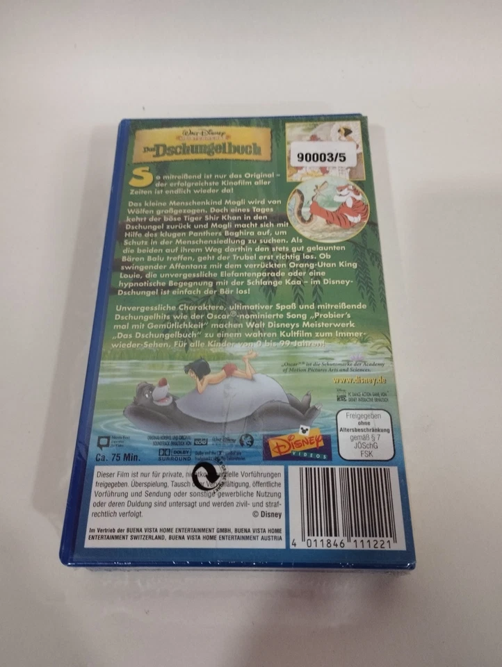 Das Dschungelbuch, VHS, Walt Disney, Meisterwerke, OVP - Bild 3 von 4
