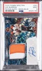 2020 PANINI SPECTRA PATCH AUTO-NEON BLUE #201 JOE BURROW ROOKIE RC 52/60 PSA 9