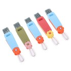 5pcs Multifunctional 3 In 1 Cup Lid Gap Cleaning Brushes Set Flower Bottle